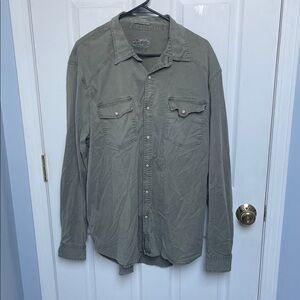 Lucky Brand Gray Saturday Stretch Shirt xl